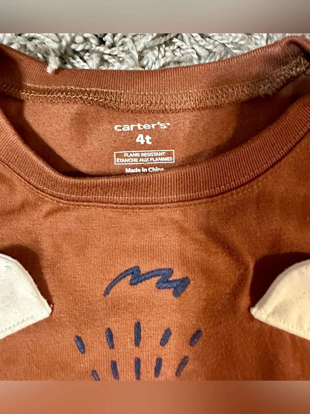 Carter's Brown & Navy Bear Pajama Set